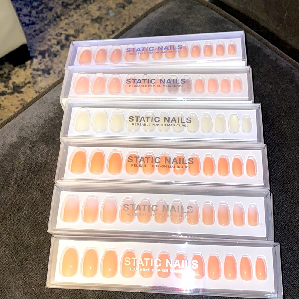 New static nails. Coffin shape